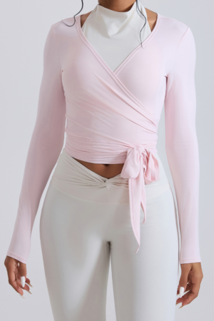 Women's strap-adjustable waistline sport top.