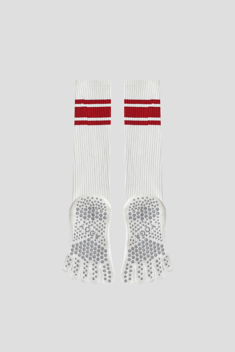 Women's Non-Slip Grip Sole Long Tube Sports Pilates Socks - Image 5