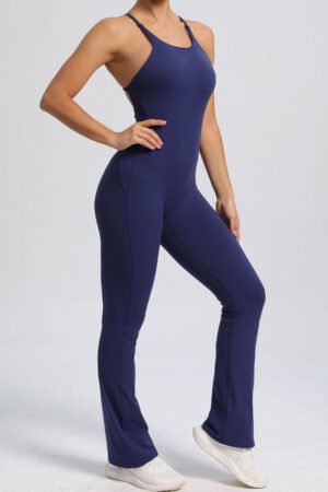Women Adjustable Straps Beauty Back Slightly Peach Hip Sports Fitness Yoga Bodysuit