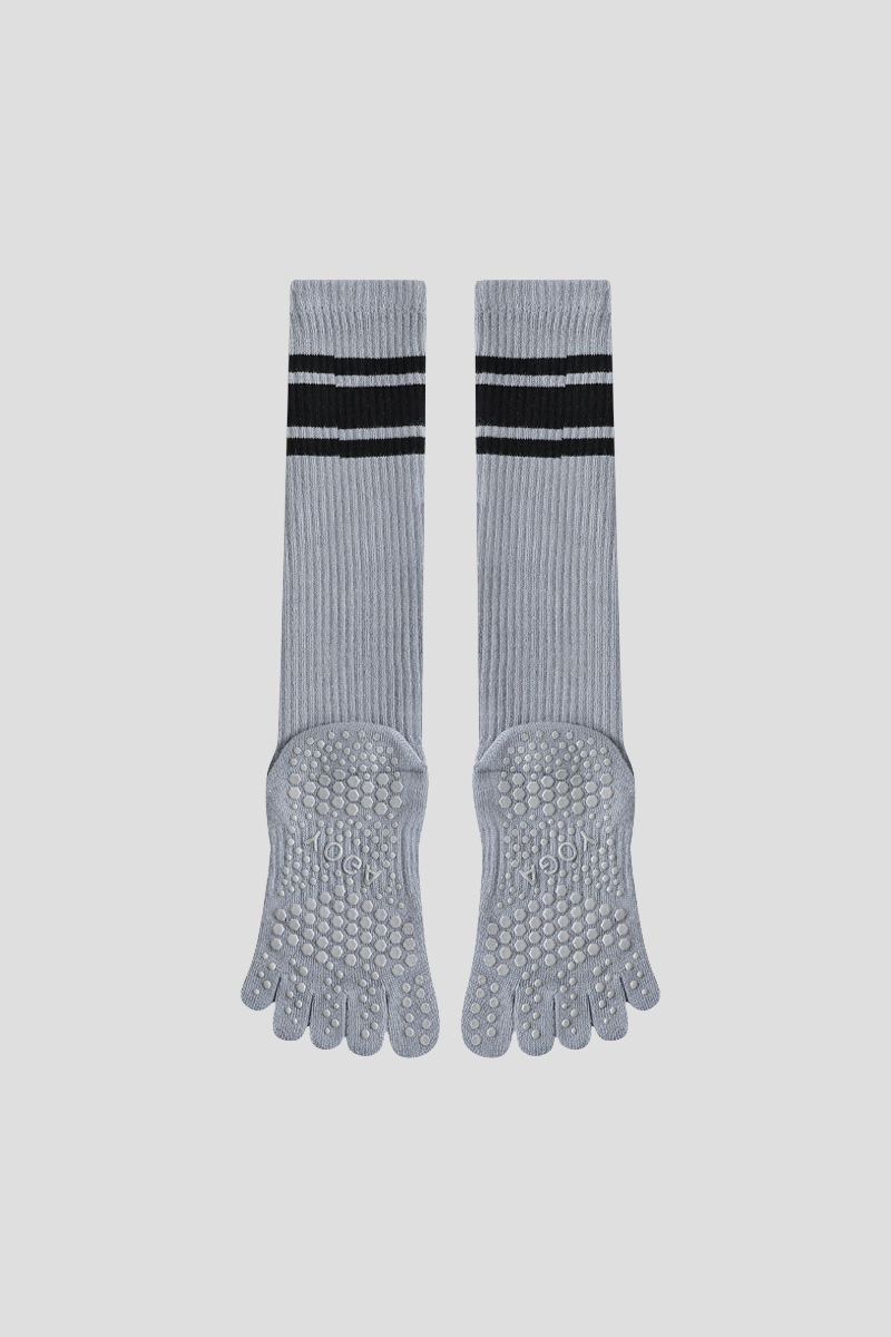 Women's Non-Slip Grip Sole Long Tube Sports Pilates Socks - Image 8