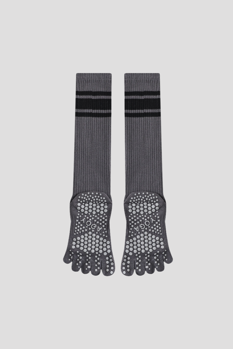Women's Non-Slip Grip Sole Long Tube Sports Pilates Socks - Image 6