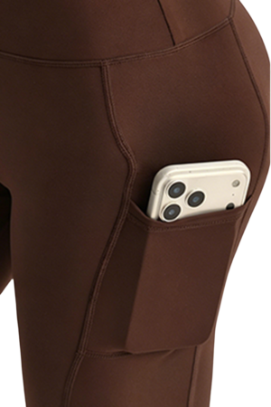 Women's High Waist Side Pocket Capri Yoga Leggings